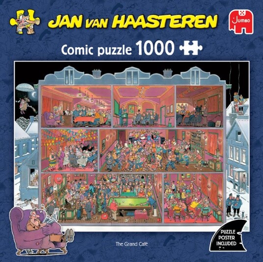 Jan van Haasteren Puslespill 1000 Brikker The Grand Café