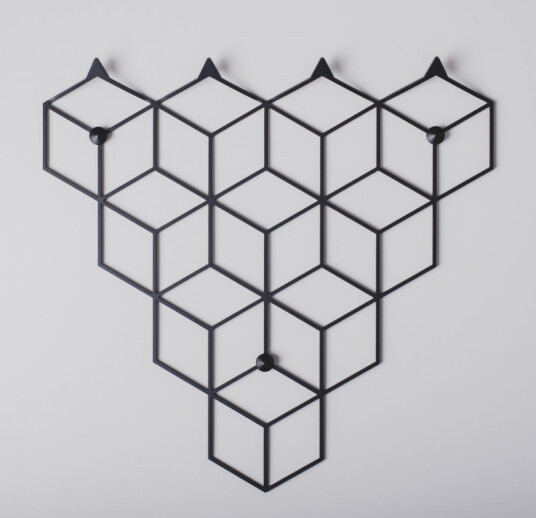 Polyhedra Knagg Stiga Sort 37x35cm