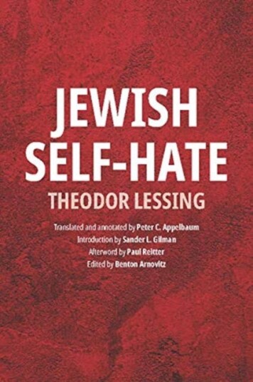 Jewish Self-Hate Av Theodor Lessing