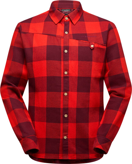 La Sportiva Men"s Rambler Flannel Shirt Redwood/Mountain Red M