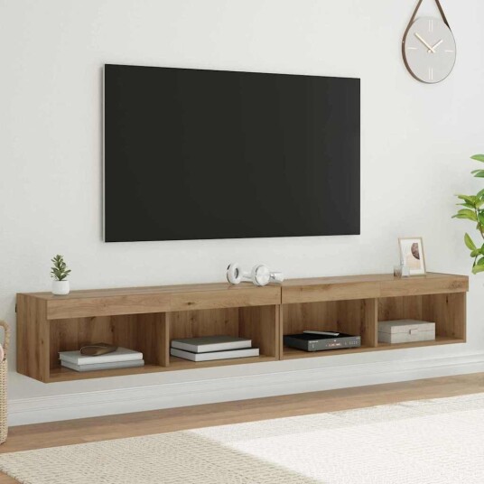 TV benksett 2 pcs Artisan Eik 100 x 30 x 30 cm Konstruert tre TV benksett 2 pcs Artisan Eik 100 x 30 x 30 cm Konstruert tre
