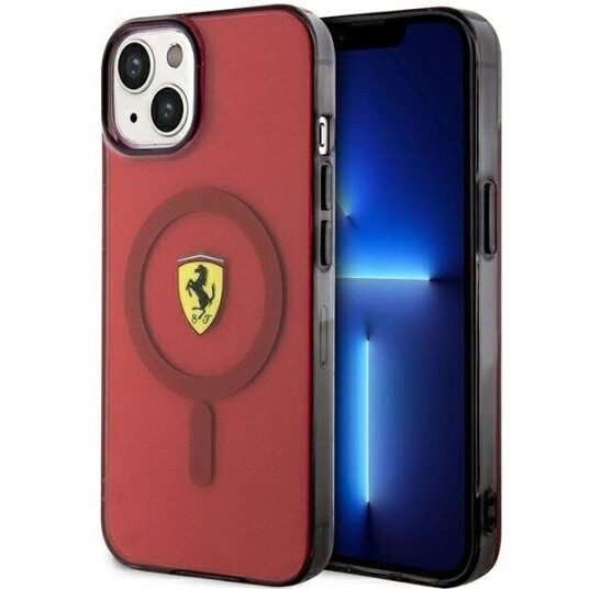 Ferrari Mobildeksel for iPhone 14 6,1" Rød Magsafe Translucent