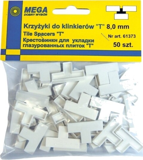 Mega T Type Avstandskryss For Klinker 10Mm 40 Stk. 61374 Mega T Type Avstandskryss For Klinker 10Mm 40 Stk. 61374