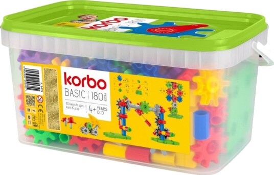 Korbo Basic Byggesett 4+ År 180 Deler