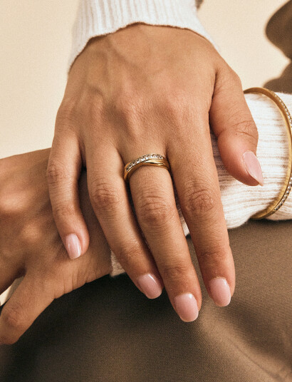 Edblad Andorra Ring Duo - Gold - L/18.5MM