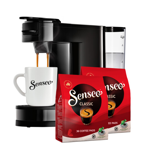 Senseo Switch Coffe Machine Starterkit Deep Black Bundle Senseo Switch Coffe Machine Starterkit Deep Black Bundle
