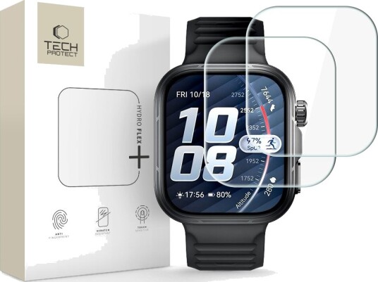 Tech-Protect Hydro Flex+ Skjermbeskytter til Huawei Watch Fit 5 Pro - 2-Pack