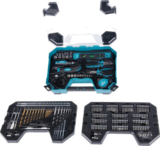 Makita 200 Deler Drill- og Bitsett for Metall, Tre og Murverk