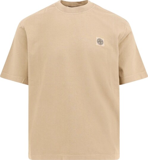 Stone Island Combed Organic Cotton T-Shirt Biscuit