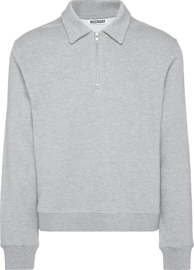 Weekday Quarter Zip Sweatshirt   Grey   XL