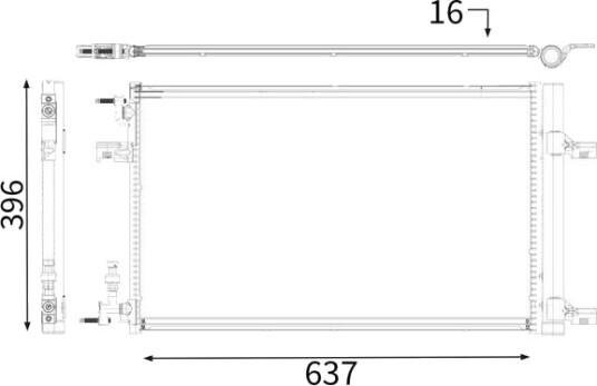 MAHLE AC 637 000P Kondensator, klimaanlegg