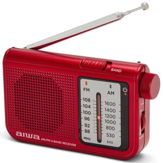 AIWA RS-55 Bærbar FM/AM Lommeradio med Bluetooth Rød AIWA RS-55 Bærbar FM/AM Lommeradio med Bluetooth Rød