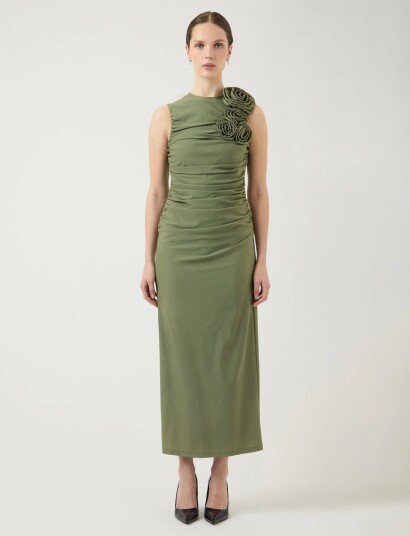 YAS Yasdona Sl Long Dress   Show   Khaki green   XL