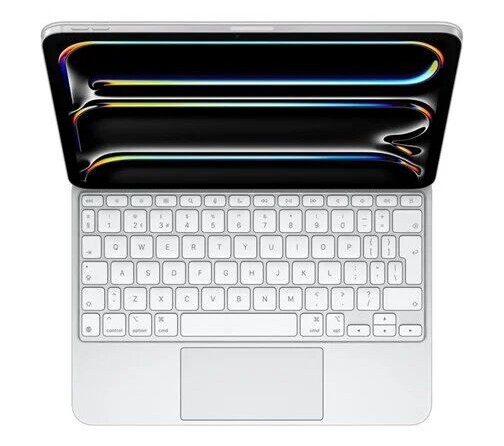 Apple Magic Keyboard for iPad Pro 11inch M4 - British English - White - Tastatur & Foliosett - Engelsk - Hvit