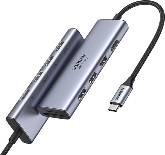 UGREEN 6 In 1 Usb C Hub 4k@60hz USB hub 6 porter Slv 60383 UG UGREEN 6 In 1 Usb C Hub 4k@60hz USB hub 6 porter Slv 60383 UG