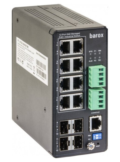 Barox Ry-Lpige-804Gbtme, Håndtert, L2/L3, Gigabit Ethernet (10/100/1000), Full Tosidig, Strøm Over Ethernet (Poe) Barox Ry-Lpige-804Gbtme, Håndtert, L2/L3, Gigabit Ethernet (10/100/1000), Full Tosidig, Strøm Over Ethernet (Poe)