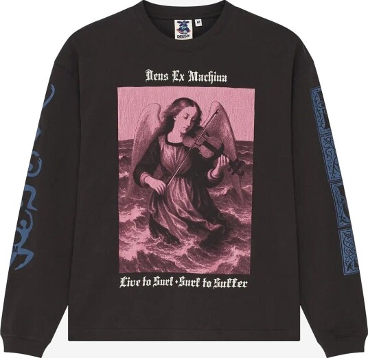 Deus Ex Machina Swell Maps Os Ls Tee ANTHRACITE GREY S