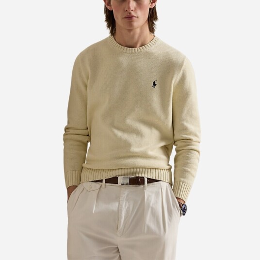 Polo Ralph Lauren Cotton Crew Neck Sweater Andover Cream