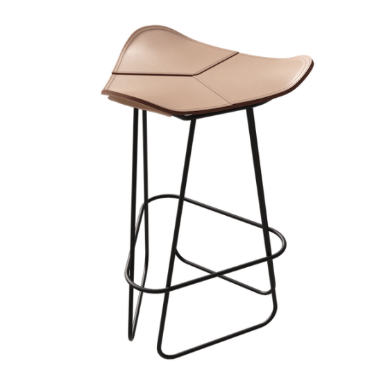 Cuero Pampa Barstol 65 cm Sort / Crude Nature