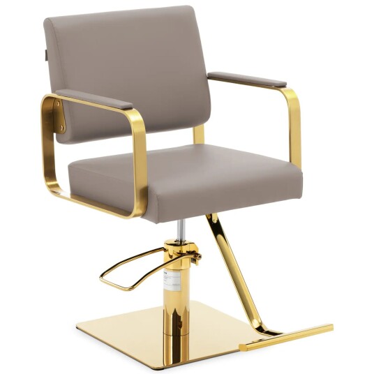 physa Frisørstol med fotstøtte 900 1050 mm 200 kg Beige / Gull 10040763