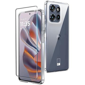 Saii Motorola Edge 50 Neo 2 i 1 TPU deksel / Beskyttelsesglass Saii Motorola Edge 50 Neo 2 i 1 TPU deksel / Beskyttelsesglass