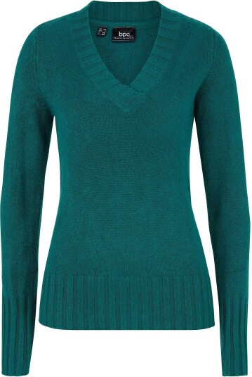 bonprix Genser med V-hals 32,36,40,44,48 Dame