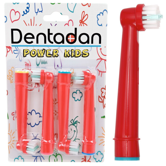 Dentadan børstehoder for barn RED Oral-B kompatibel