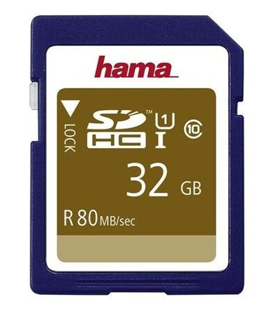 Hama - flash memory card - 32 GB - SDHC UHS-I