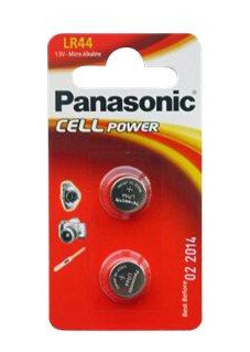 Panasonic LR44 Alkalisk Knappecellebatteri 2x120mAh - Kameratilbehør Panasonic LR44 Alkalisk Knappecellebatteri 2x120mAh - Kameratilbehør