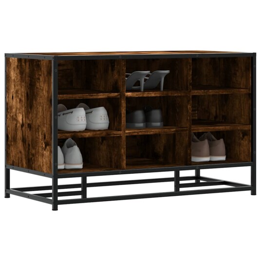 Skobenk røkt eik 84x40x53,5 cm konstruert tre og metall 8721102842900