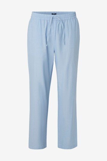 Lexington   Icons Ken Cotton Light Oxford pyjamasbukser i bomull   Blå