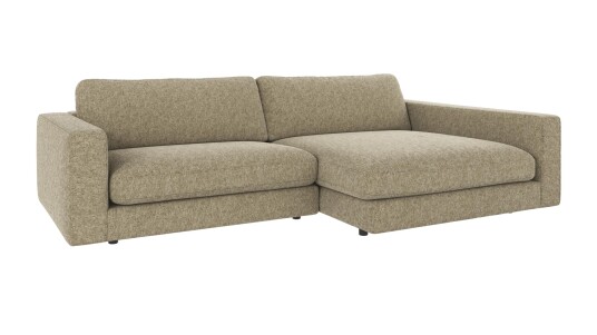 Rowico Home Duncan 3 seters sofa med sjeselong H Grønn Max 55 258 x 150 x 78 cm Grønn