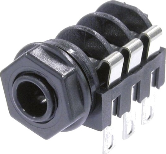 Neutrik Nmj6hc-S 6,35 Mm Jackplugg Tilkobling Horisontal Innbygging Poler: 3 Stereo Svart 1 Stk