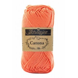 Scheepjes Catona Garn Unicolor 410 Rich Coral