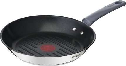 Tefal Daily Cook G7314055 Rund Grillpanne Sort Rustfritt Stål Keramisk Gass Halogen Induksjon Forseglet Plate Bakelitt