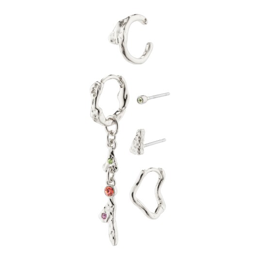 Pilgrim IRENE øredobber og cuff 5 i 1 sett sølvbelagt Pilgrim IRENE øredobber og cuff 5 i 1 sett sølvbelagt