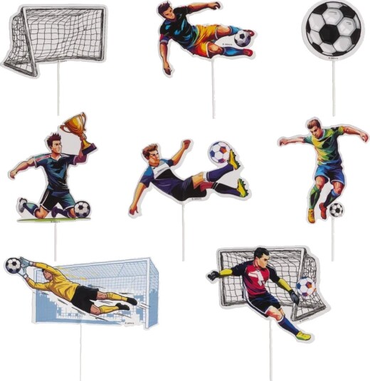 Dekora Kakepynt Fotball 16 Deler Dekora Kakepynt Fotball 16 Deler