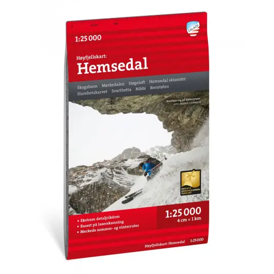 Calazo förlag Høyfjellskart Hemsedal 1:25 000 OneSize, NoColour