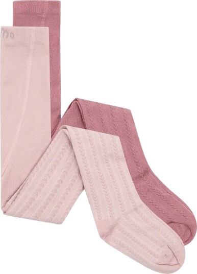 Minymo 2 Pack Stockings W. Pattern Pink 92\98