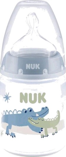Nuk First Choice Tåteflaske Med Temperaturindikator 150ml 0-6 Mnd Blå Nuk First Choice Tåteflaske Med Temperaturindikator 150ml 0-6 Mnd Blå
