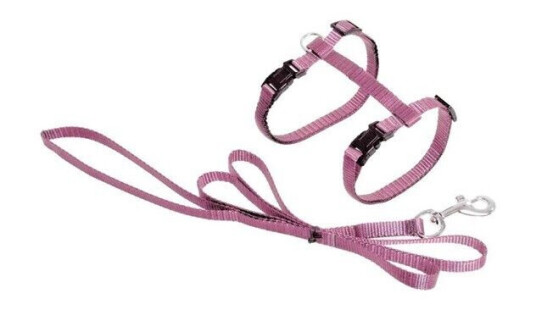 Flamingo Ziggi Cat Harness With Line Pink