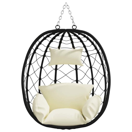 Hengende eggeformet stol Kremhvit 91,5 x 60 x 110 cm