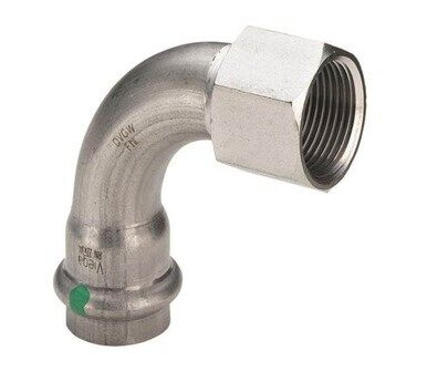 Viega Sanpress Inox 90° Bøy 15 mm x 1/2" Rustfritt Stål