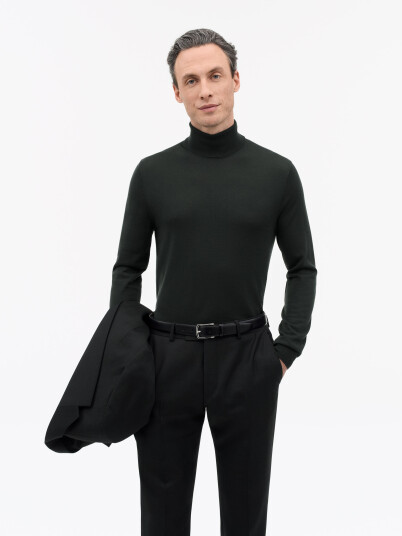 Tiger of Sweden Nevile Extra Fine Merino Polo Midnight Green Tiger of Sweden Nevile Extra Fine Merino Polo Midnight Green