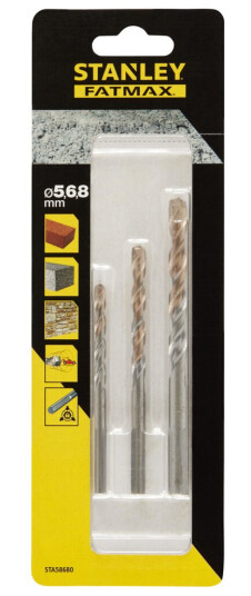 Stanley Borsett betong 5,6,8mm sta58680