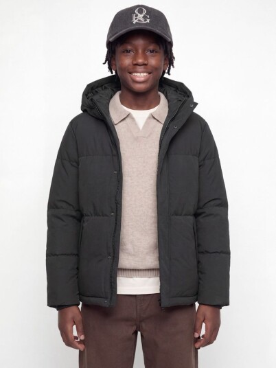 Jack & Jones Jjesoho Puffer Hood Aw26 Sn Jnr   Black   152