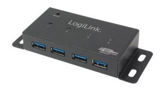 LogiLink USB 3.0 hub 4-Port metal housing USB-hub - 4 porter LogiLink USB 3.0 hub 4-Port metal housing USB-hub - 4 porter