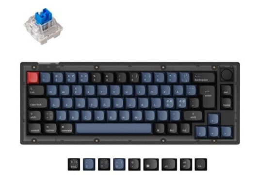 Keychron V2 QMK/VIA Knob - K Pro Brown - Gamingtastatur - Uten numpad - Nordisk - Svart