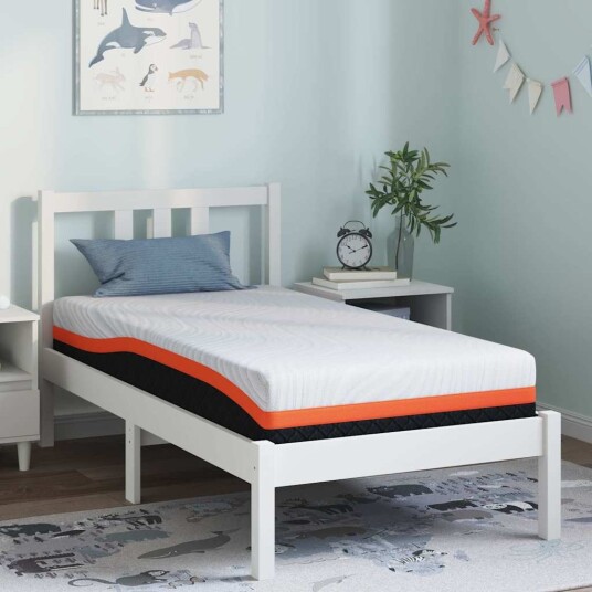 vidaXL Madrass Hvit og svart 80 x 160 cm Jakardstoff vidaXL Madrass Hvit og svart 80 x 160 cm Jakardstoff