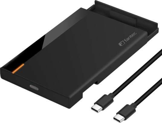 Fantec PL-25U31 Eksternt Harddiskkabinett 2.5" SATA USB-C USB 3.2 Gen 2 10 Gbps Svart